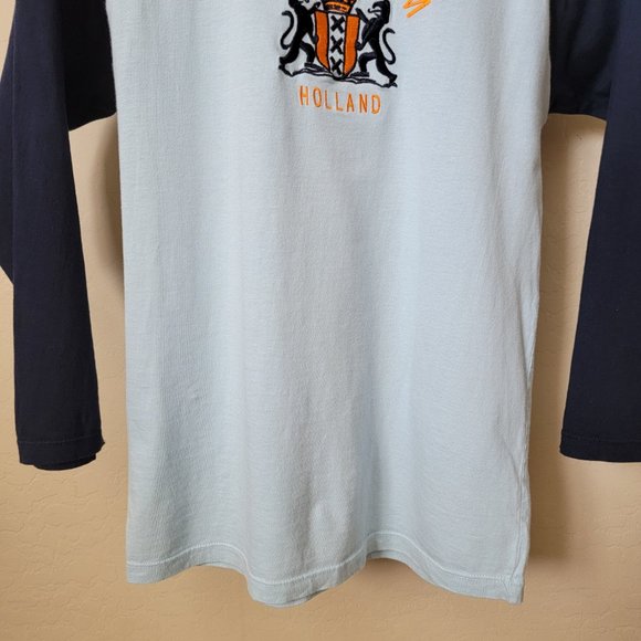 Fox Amsterdam Holland Coat of Arms Long Sleeve Raglan Tee Shirt - Picture 4 of 10
